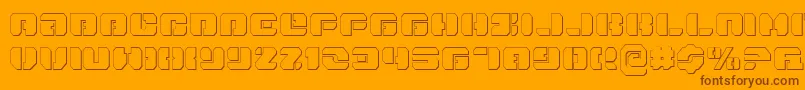 DanStargateOutline Font – Brown Fonts on Orange Background