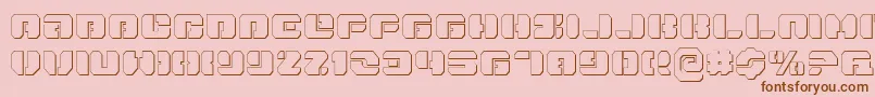 DanStargateOutline Font – Brown Fonts on Pink Background