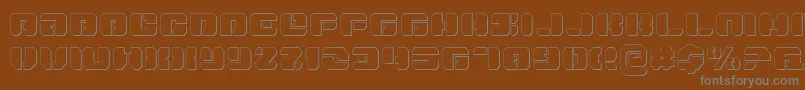 DanStargateOutline Font – Gray Fonts on Brown Background