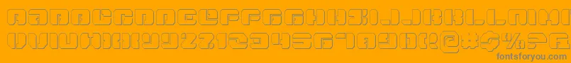 DanStargateOutline Font – Gray Fonts on Orange Background