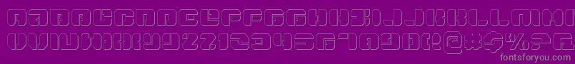 DanStargateOutline Font – Gray Fonts on Purple Background