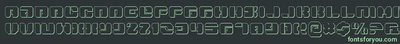 DanStargateOutline Font – Green Fonts on Black Background