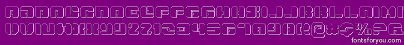 DanStargateOutline Font – Green Fonts on Purple Background