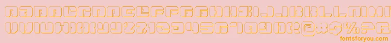 DanStargateOutline Font – Orange Fonts on Pink Background