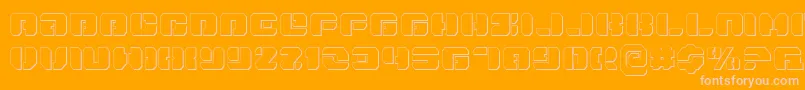 DanStargateOutline Font – Pink Fonts on Orange Background