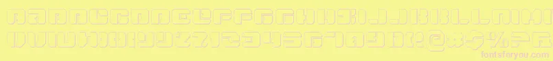 DanStargateOutline Font – Pink Fonts on Yellow Background