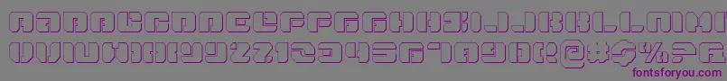 DanStargateOutline Font – Purple Fonts on Gray Background