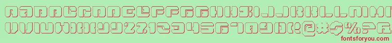 DanStargateOutline Font – Red Fonts on Green Background