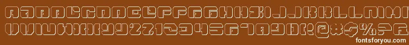 DanStargateOutline Font – White Fonts on Brown Background