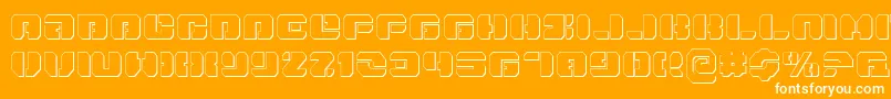 DanStargateOutline Font – White Fonts on Orange Background