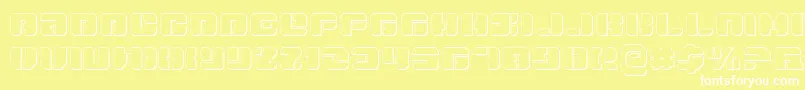 DanStargateOutline Font – White Fonts on Yellow Background