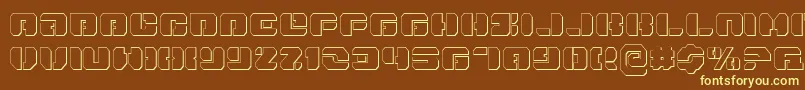 DanStargateOutline Font – Yellow Fonts on Brown Background