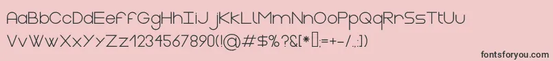 GasaltRegular Font – Black Fonts on Pink Background