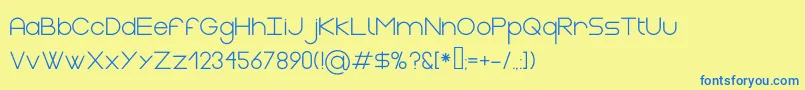 GasaltRegular Font – Blue Fonts on Yellow Background