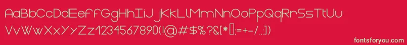 GasaltRegular Font – Green Fonts on Red Background