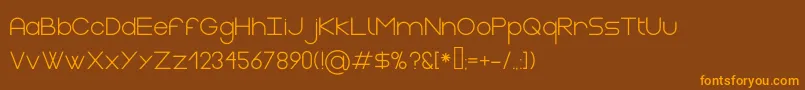 GasaltRegular Font – Orange Fonts on Brown Background
