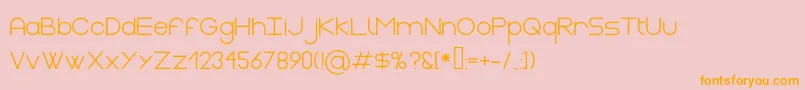 GasaltRegular Font – Orange Fonts on Pink Background