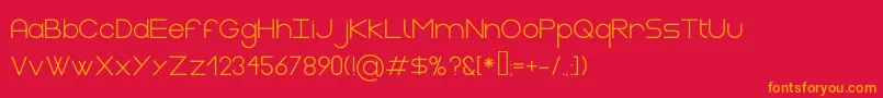 GasaltRegular Font – Orange Fonts on Red Background