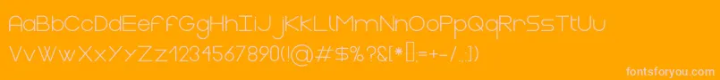 GasaltRegular Font – Pink Fonts on Orange Background