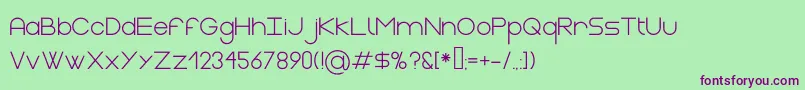 GasaltRegular Font – Purple Fonts on Green Background