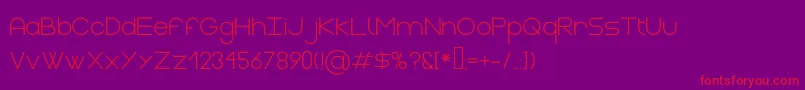 GasaltRegular Font – Red Fonts on Purple Background