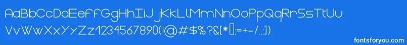 GasaltRegular Font – Yellow Fonts on Blue Background