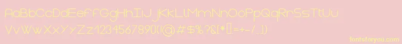 GasaltRegular Font – Yellow Fonts on Pink Background