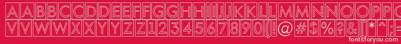 AFuturaortotitulcmotl Font – Pink Fonts on Red Background