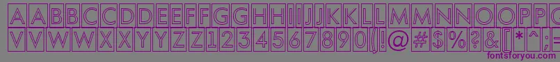 Czcionka AFuturaortotitulcmotl – fioletowe czcionki na szarym tle