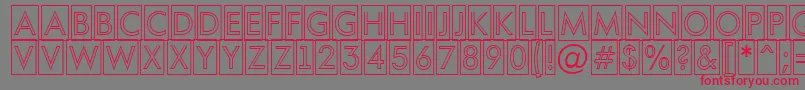 AFuturaortotitulcmotl-Schriftart – Rote Schriften auf grauem Hintergrund