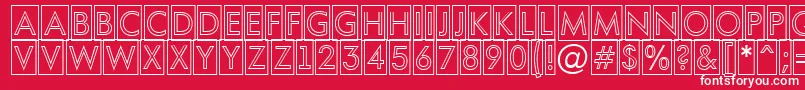 フォントAFuturaortotitulcmotl – 赤い背景に白い文字
