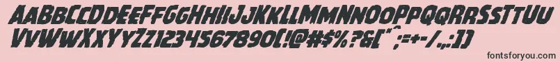 Howlinmadsuperital Font – Black Fonts on Pink Background