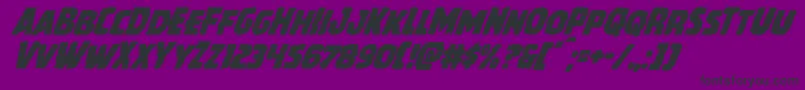 Howlinmadsuperital Font – Black Fonts on Purple Background