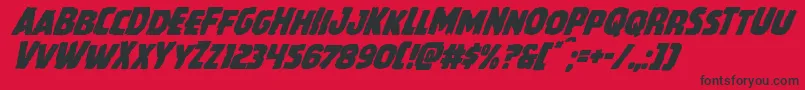 Howlinmadsuperital Font – Black Fonts on Red Background