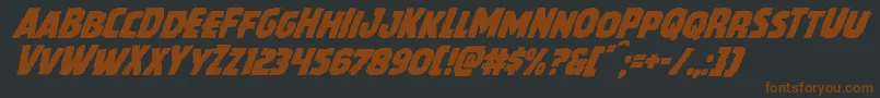 Howlinmadsuperital Font – Brown Fonts on Black Background