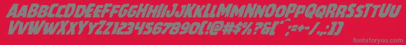 Howlinmadsuperital Font – Gray Fonts on Red Background