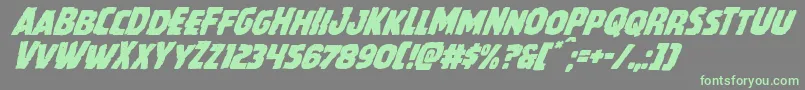 Howlinmadsuperital Font – Green Fonts on Gray Background