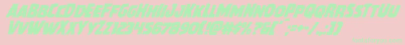 Howlinmadsuperital Font – Green Fonts on Pink Background