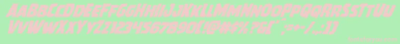 Fonte Howlinmadsuperital – fontes rosa em um fundo verde