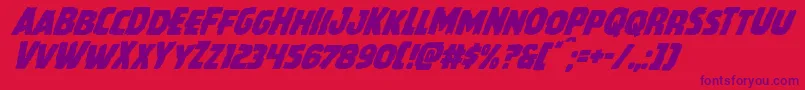 Howlinmadsuperital Font – Purple Fonts on Red Background
