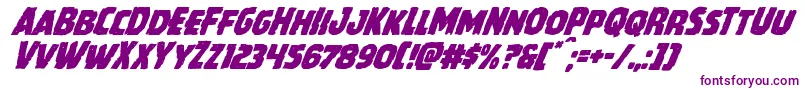 Howlinmadsuperital Font – Purple Fonts on White Background