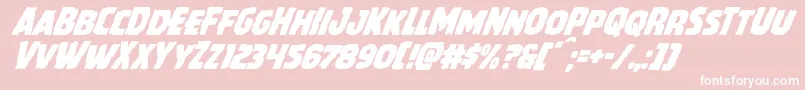 Howlinmadsuperital Font – White Fonts on Pink Background
