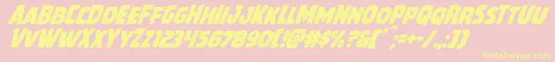 Howlinmadsuperital Font – Yellow Fonts on Pink Background