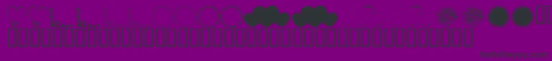 KrHeartsGalore Font – Black Fonts on Purple Background