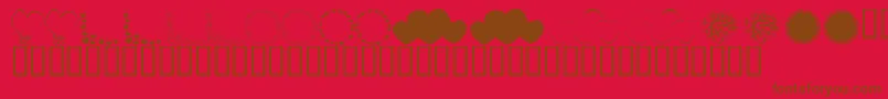 KrHeartsGalore-fontti – ruskeat fontit punaisella taustalla