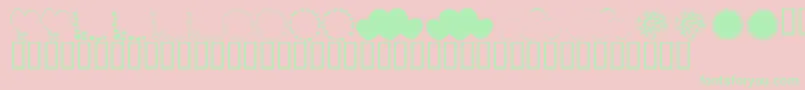 KrHeartsGalore Font – Green Fonts on Pink Background