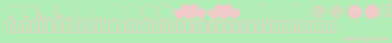 KrHeartsGalore Font – Pink Fonts on Green Background