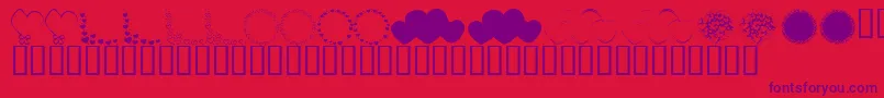 KrHeartsGalore Font – Purple Fonts on Red Background