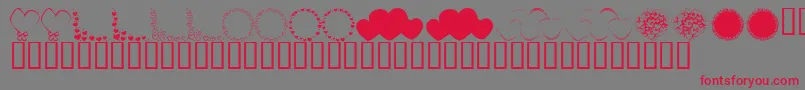 KrHeartsGalore Font – Red Fonts on Gray Background