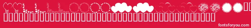 KrHeartsGalore Font – White Fonts on Red Background